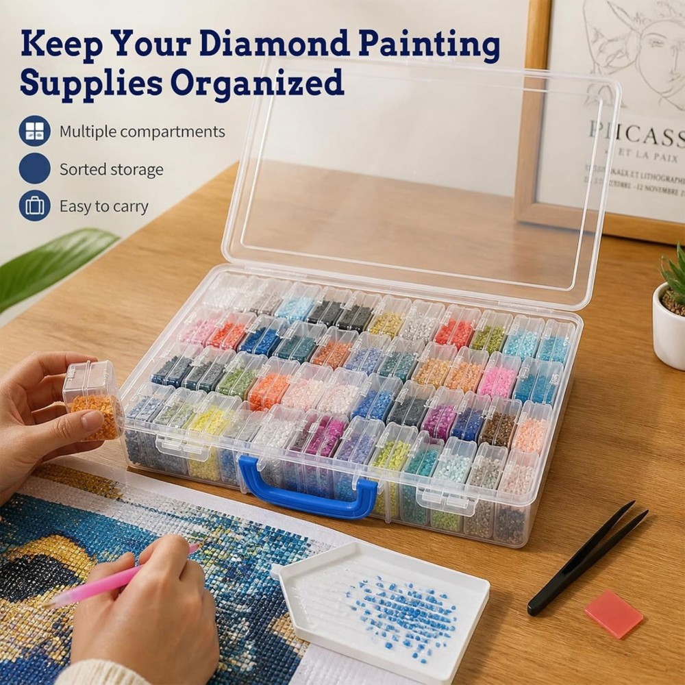DTA4-Diamond-Painting Box, 60  - đánh giá và giá Painting Supplies