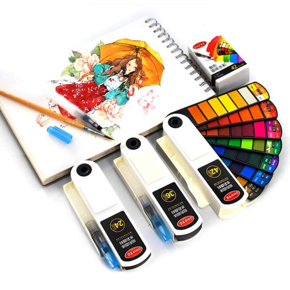 Folding Watercolor Paint Set 1 - đánh giá và giá Watercolor Paint Set Solid Pigment