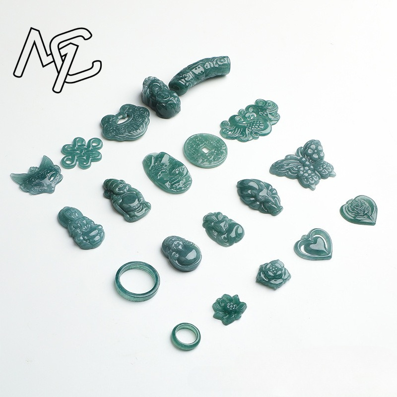 2PC Natural Blue Water Jadeite - đánh giá và giá Beading