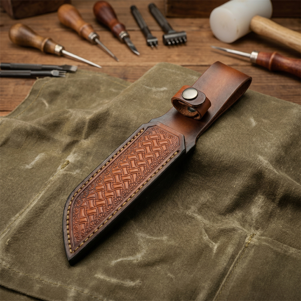 Brown Hand-embossed Leather Fi - đánh giá và giá Craft Tools