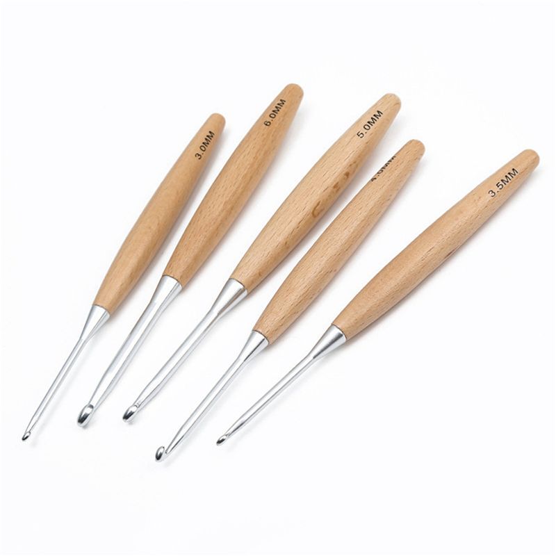 M12K-40Pcs Wood Crochet Hooks  - đánh giá và giá Wooden Crochet Hooks Ergonomic Handle