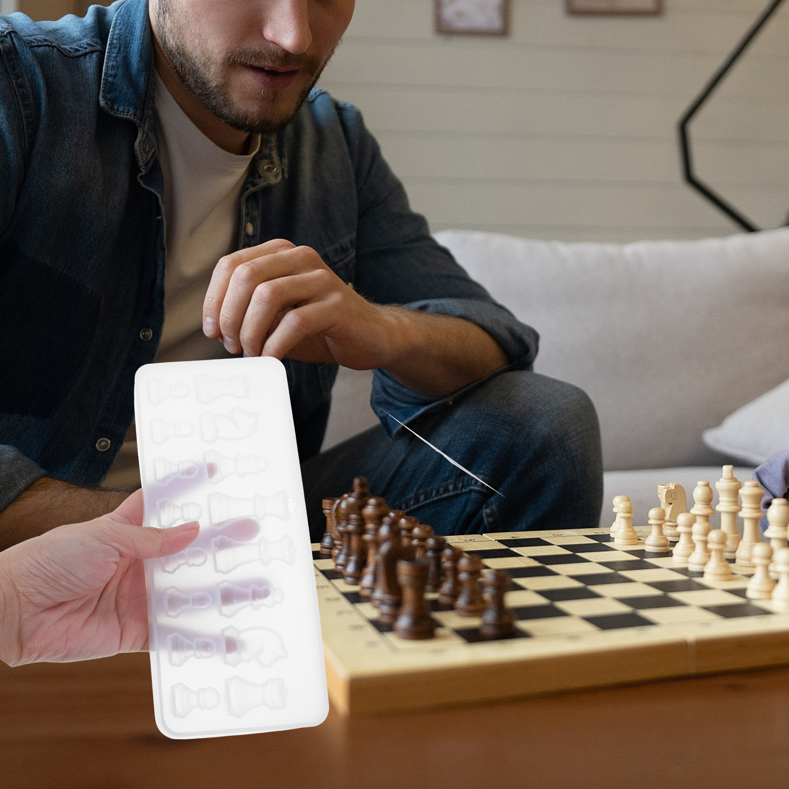 Full Size Silicone Chessboard  - đánh giá và giá Silicone Epoxy Resin Molds Set